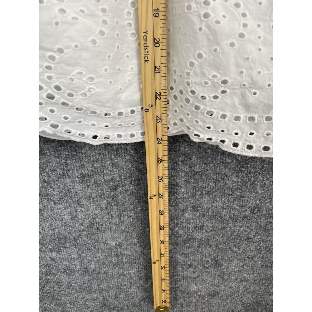 Talbots Top (Plus X) White Ilet V-Neck Short Sleeve Summer Vacation - Picture 4 of 10